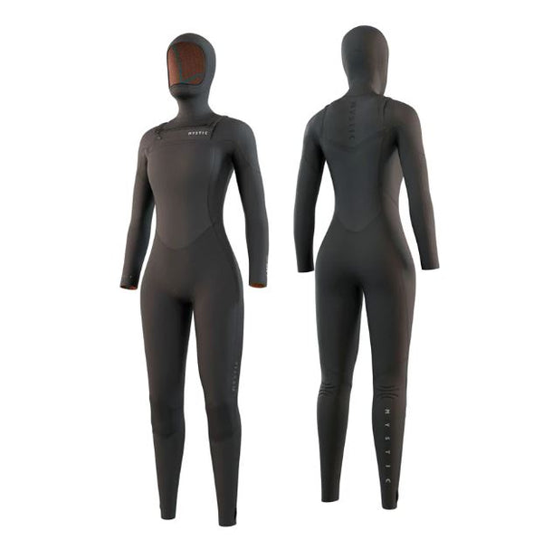 Mystic Gem 6/4/3 Double FZ Hooded Women's Wetsuit - Black