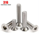 M6 and M8 Flat Head 316 Stainless Steel Bolts