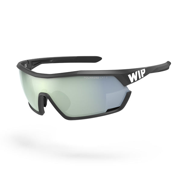 Forward WIP Sunglasses - Gust Aero Polarized Sunglasses Black with White Logo