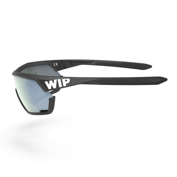 Forward WIP Sunglasses - Gust Aero Polarized Sunglasses Black with White Logo - Large