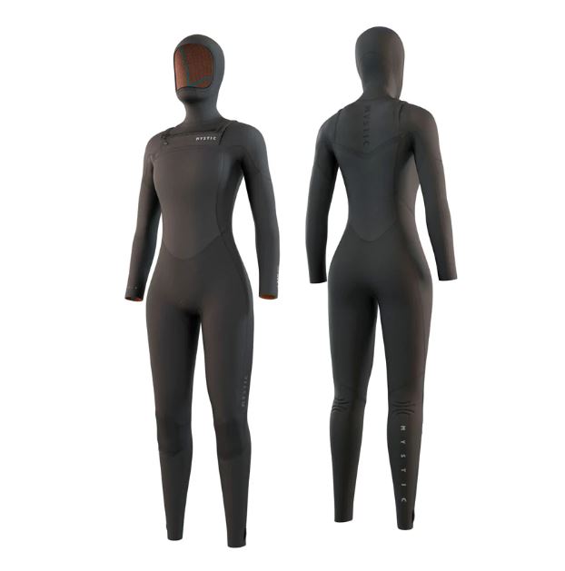 Mystic Gem 6/4/3 Double FZ Hooded Wetsuit-Black