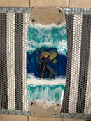 Custom One Off Kiteboard Epoxy Resin Artwork 3' x 1' Piece